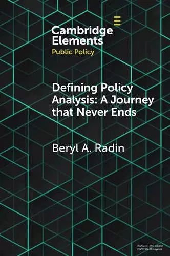 Defining Policy Analysis: A Journey that Never Ends cover