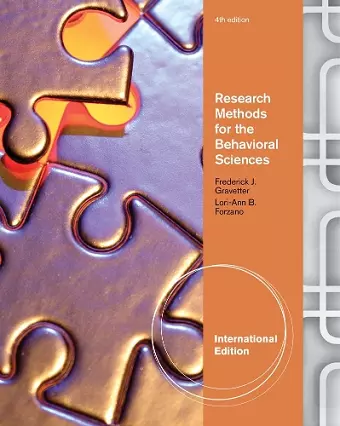 Research Methods for the Behavioral Sciences, International Edition cover