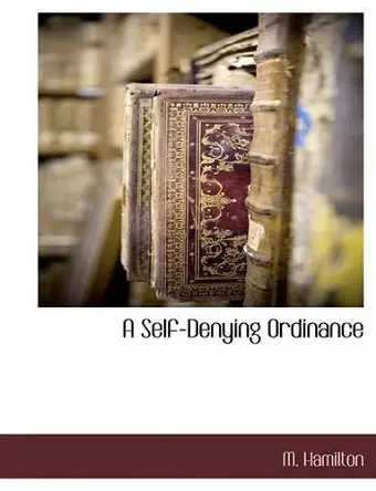 A Self-Denying Ordinance cover