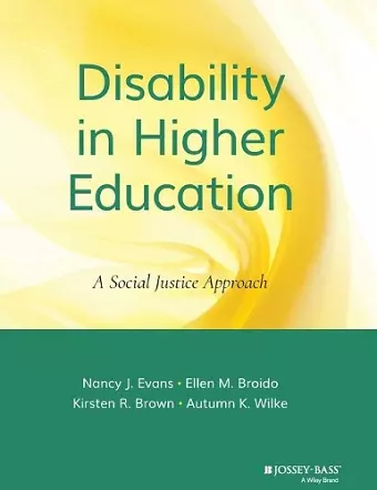 Disability in Higher Education cover