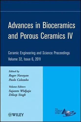 Advances in Bioceramics and Porous Ceramics IV, Volume 32, Issue 6 cover