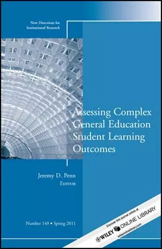 Assessing Complex General Education Student Learning Outcomes cover