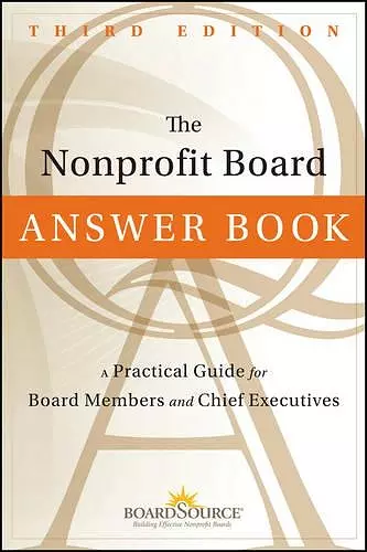 The Nonprofit Board Answer Book cover