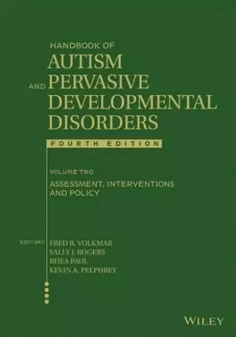 Handbook of Autism and Pervasive Developmental Disorders, Volume 2 cover