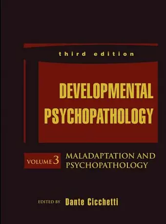 Developmental Psychopathology, Maladaptation and Psychopathology cover