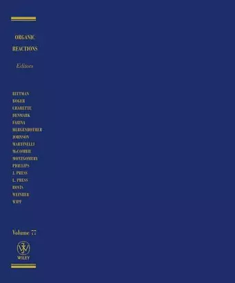 Organic Reactions, Volume 77 cover