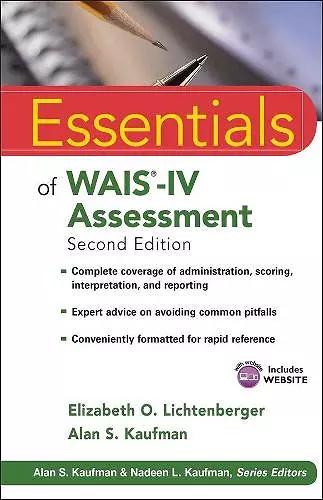 Essentials of WAIS-IV Assessment cover