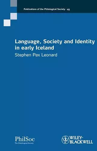 Language, Society and Identity in early Iceland cover