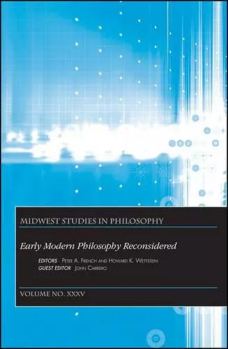 Early Modern Philosophy Reconsidered, Volume XXXV cover