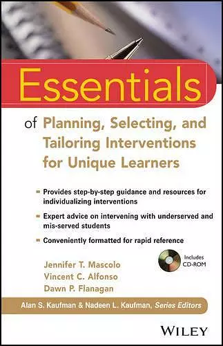 Essentials of Planning, Selecting, and Tailoring Interventions for Unique Learners cover