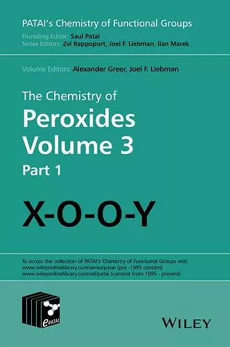 The Chemistry of Peroxides, Volume 3 cover