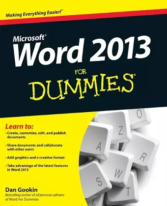 Word 2013 For Dummies cover