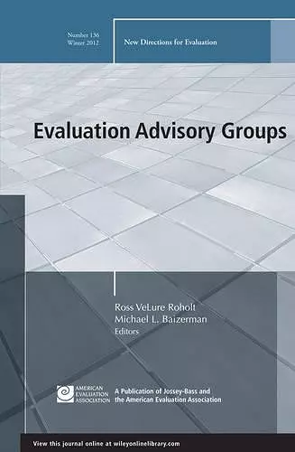 Evaluation Advisory Groups cover