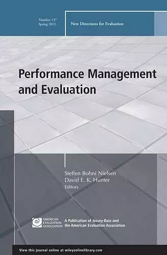 Performance Management and Evaluation cover