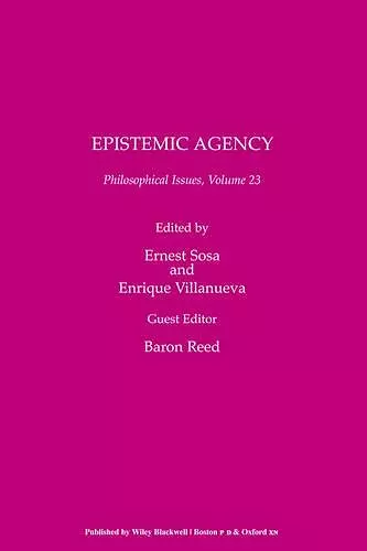 Epistemic Agency, Volume 23 cover