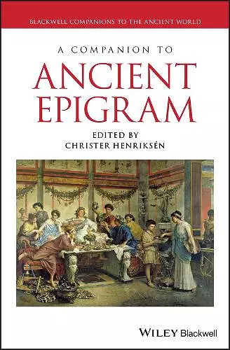 A Companion to Ancient Epigram cover