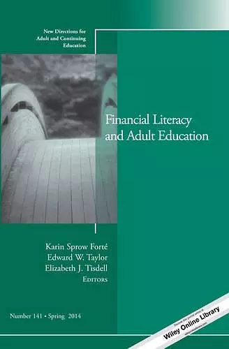 Financial Literacy and Adult Education cover