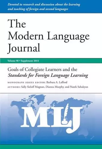 Goals of Collegiate Learners and the Standards for Foreign Language Learning cover