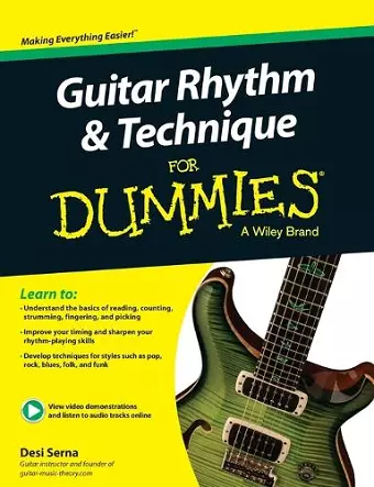 Guitar Rhythm and Techniques For Dummies, Book + Online Video and Audio Instruction cover