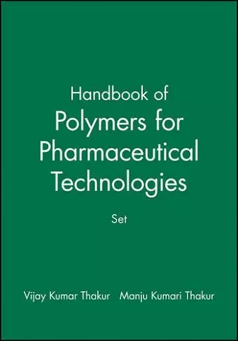 Handbook of Polymers for Pharmaceutical Technologies, Set cover