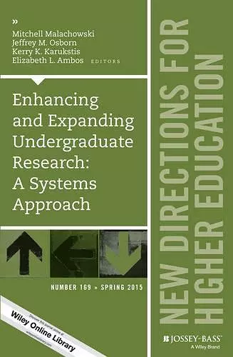 Enhancing and Expanding Undergraduate Research: A Systems Approach cover