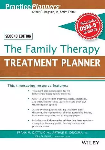 The Family Therapy Treatment Planner, with DSM-5 Updates, 2nd Edition cover