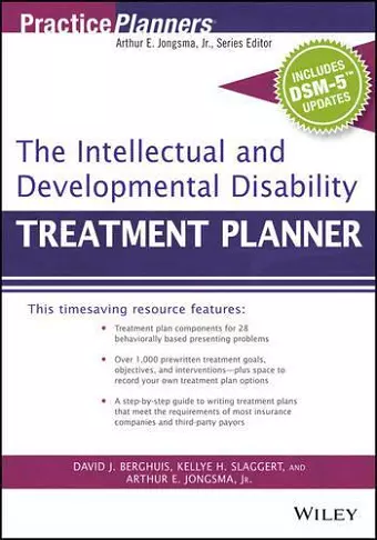 The Intellectual and Developmental Disability Treatment Planner, with DSM 5 Updates cover