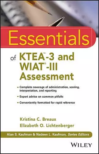 Essentials of KTEA-3 and WIAT-III Assessment cover