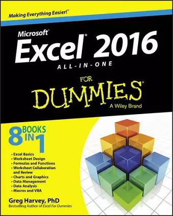 Excel 2016 All-in-One For Dummies cover