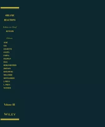 Organic Reactions, Volume 88 cover