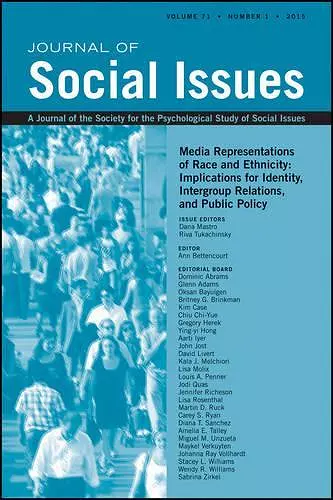 Media Representations of Race and Ethnicity cover