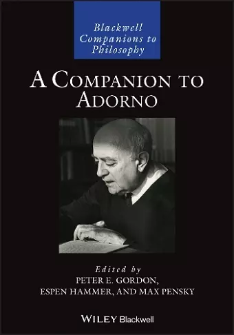 A Companion to Adorno cover