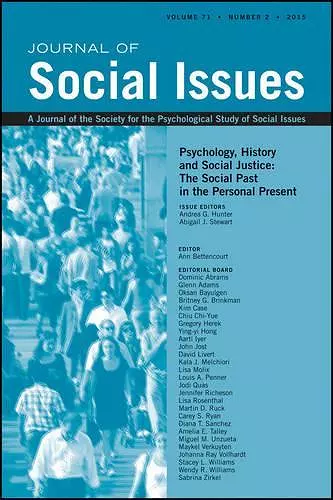 Psychology, History and Social Justice cover