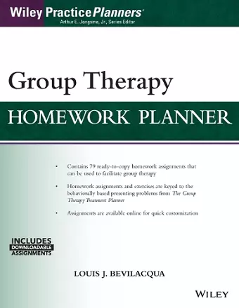 Group Therapy Homework Planner cover