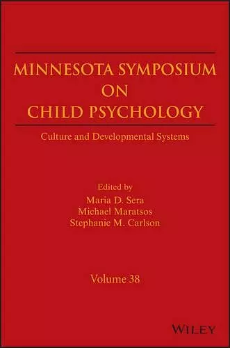 Culture and Developmental Systems, Volume 38 cover