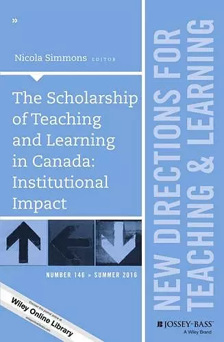 The Scholarship of Teaching and Learning in Canada: Institutional Impact cover