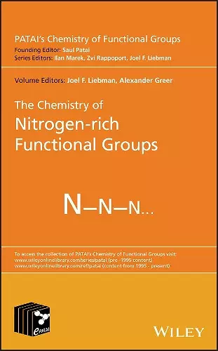 The Chemistry of Nitrogen-rich Functional Groups cover