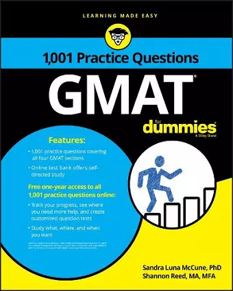 GMAT: 1,001 Practice Questions For Dummies cover