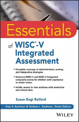 Essentials of WISC-V Integrated Assessment cover