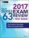Wiley FINRA Series 63 Exam Review 2017 cover