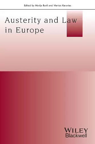 Austerity And Law In Europe cover