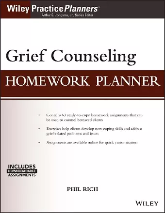 Grief Counseling Homework Planner, (with Download) cover