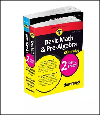 Basic Math & Pre-Algebra For Dummies Book + Workbook Bundle cover