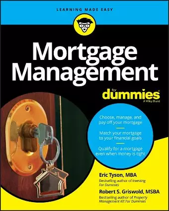 Mortgage Management For Dummies cover