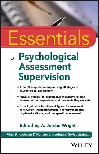 Essentials of Psychological Assessment Supervision cover