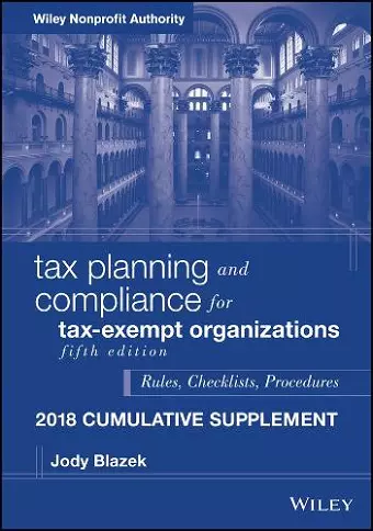 Tax Planning and Compliance for Tax-Exempt Organizations cover