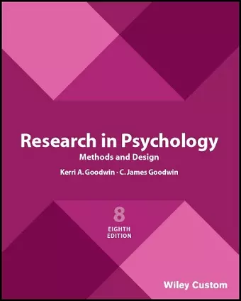 Research in Psychology Methods and Design 8e cover