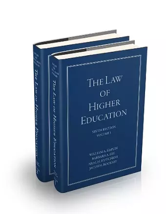 The Law of Higher Education, 2 Volume Set cover