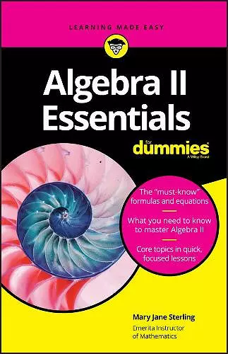 Algebra II Essentials For Dummies cover