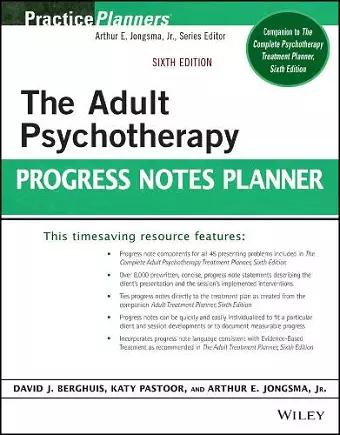 The Adult Psychotherapy Progress Notes Planner cover